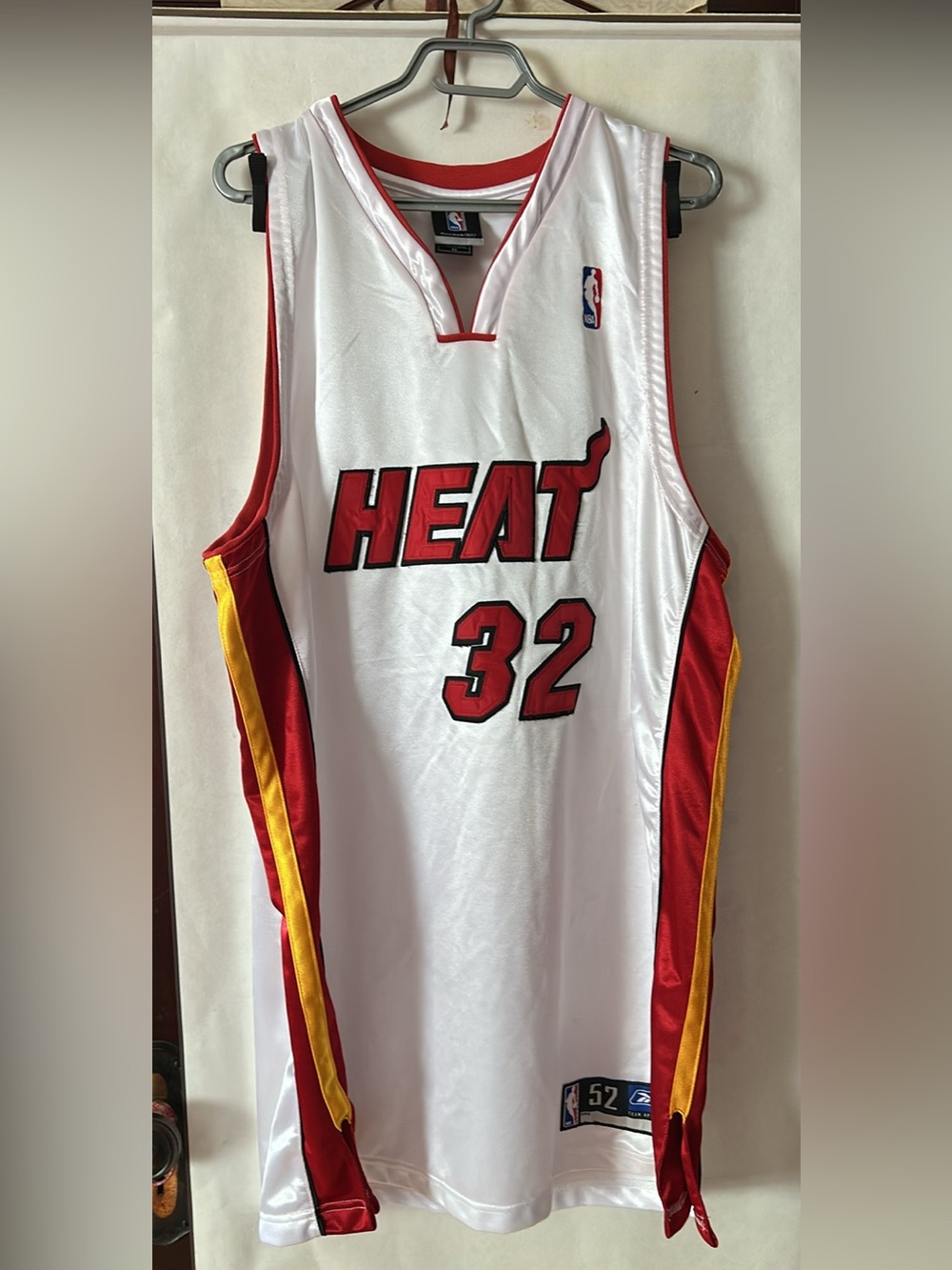 Shaquille O'Neal Miami Heat Reebok Jersey Authentic Shaq NBA Sewn Men 52 & cap